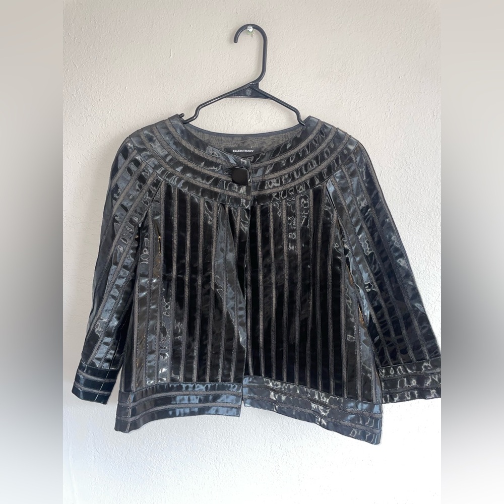 Ellen Tracy Black Striped Women's Blazer